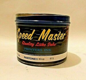 1 lb. Can - Pantone® BLUE 072 Offset Printing Ink-Oil Base-BRAND NEW
