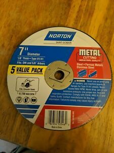 ( 27 Qty ) Norton Metal Cutting 7&#034; Diameter ( Circular Saw )