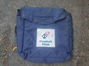 Authentic Large Navy Blue Dominos Pizza Insulated Delivery Thermal Heat Wave Bag