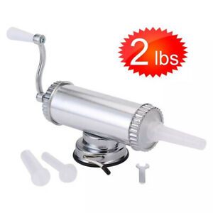 Alloy Sausage Maker Stuffer Horizontal Meat Filler with Filling Nozzles