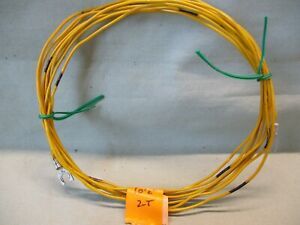 YELLOW HOOKUP WIRE COIL, 20 GA SOLID, 10&#039; 2&#034;, USED