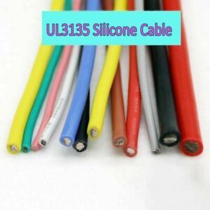 Coloured 10AWG -30AWG UL3135 Silicone Hook-Up Wire Copper Tinned Flexible Cable