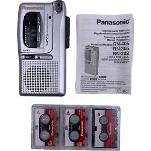 PANASONIC RN-405 Microcassette Recorder w/ Voice Activated System (VAS) JAPAN