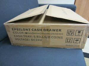 Epsilont Cash Drawer - Black - 16x17 - 5 Bills, 8 Coins