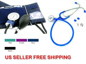 US Seller BP Blood Pressure CUFF and Economy Stethoscope Kit- Color Royal #300