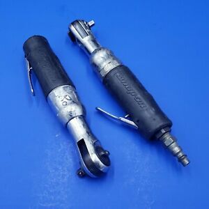 2 SNAP-ON FAR2500 AIR RATCHETS 1/4&#034; DR. ( FOR PARTS OR REPAIR ) Aircraft Tools