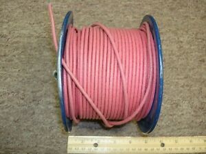 Vintage Cloth Covered 12AWG Wire Red Switchboard Wire Solder Tinned NOS