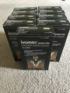 9 Packs- Ivomec Pour-On For Beef &amp; Dairy Cattle 8.5 fl oz 250mL x9 Bottles NEW