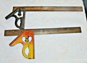 PAIR Vintage Union Tool Co.&amp; Steelcraft  Carpenter Squares