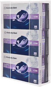 Kantek Acrylic Glove Dispenser, Triple Box Capacity, 10.3-Inch Wide x 3.8-Inch D