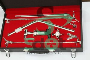 Leyla Brain Retractor Neurosurgery Flexible arms Complete Set With Wood Box