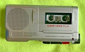 Sony M-455 Microcassette Handheld Voice Recorder - AS IS