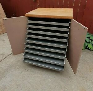 Blueprint Flat File Architect Art Cabinet 9 drawers 26&#034; x 22&#034; Hardwood Worktop