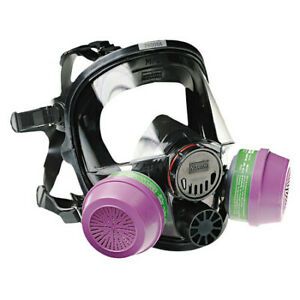 NORTH SAFETY 760008A 7600 Series Full-Facepiece Respirator Mask, Medium/Large