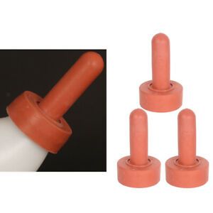 3 Pieces Rubber Calf Milk Bottle Feeding Snap Calf Milk Mouth Bottle Nipple