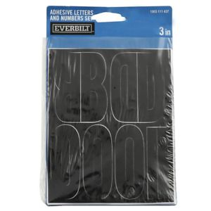 3 In. Black Die-Cut Letters And Numbers Set