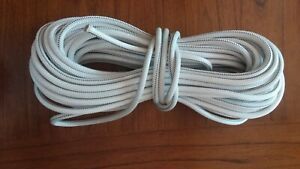1/2 100 ft Bungee Shock Cord White With Black Tracer  Marine Grade Heavy Duty