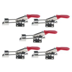 5 Sets Latch Catch Type Toggle Clasp Clamps Stainless Steel Lock Hasp Tool