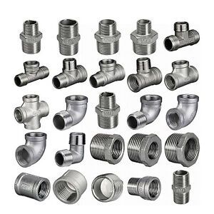 1/2&#034; 3/4&#034; 1&#034; Stainless Steel Pipe Fittings Nipple,Elbow,Tee,Cross,Bush Adapter