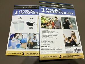 Panoptx 2 Personal Protection Kits with 2 face shields, 2 masks -2 boxes 4 kits