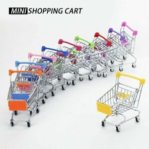 Mini Shopping Cart Safe Trolley Toy Classic Kids Supermarket Pretend Play Toy