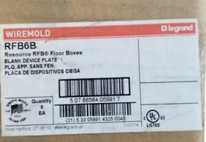 Lot of 4 Wiremold RFB6B Blank Device Plate