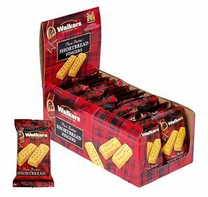 Walkers Shortbread Fingers Cookies Snack 1.4 Ounce (Pack of 24)