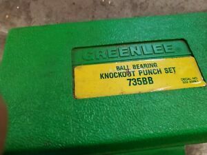 Greenlee 735BB Knockout punch set 1/2  thru 1-1/4 Unused, Pristine Condition