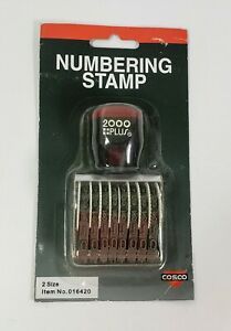 2000 Plus Number Stamp by Cosco - Traditional - New/Sealed