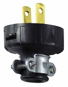 Leviton C30-48646-000 Black 15A 125V 2-Pole Vinyl Ground/Straight Blade Plug