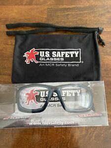 MCR Safety UD120P USS Defense Clear Lens Blue Frame Max-3 Superior Hard Coating