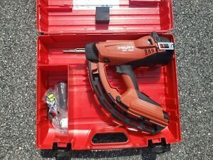 Hilti Gx120 nailer for concrete and steel drywall track attachment