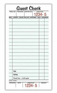 Talonarios de cheques Adams de 1 parte 3 2/5 &#034;x 6 3/4&#034; 5 blocs de 50 hojas ca...