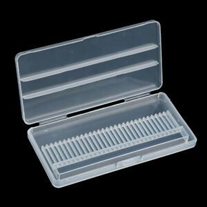 30 Holes Plastic Nail Drill Bit Storage Box Empty Stand Holder Container W4E HB