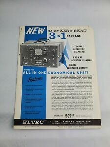 Eltec Laboratories Bailey Zero Beat Model 700 Advertising Flier Pamphlet