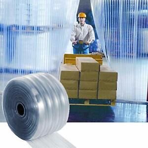 Plastic Vinyl Strip Door Curtain – 148 Feet Clear Ribbed PVC Curtain Bulk Rol...