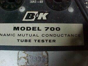 B&amp;K Model 760Precision Dynamic Mutual Conductance Tube Tester