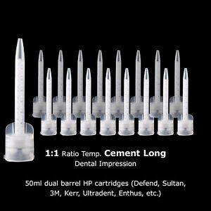 1:1 Ratio Static Mixing Tip Temporary Cement LONG for dental impression