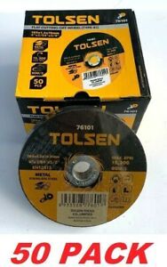Tolsen 76101 4in 105mm Flat Cutting-Off Wheel Type41 Stainless Steel Metal 50PK