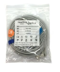 Heartline Medical GE Datex Ohmeda 5 Lead ECG Cable AHA Snap