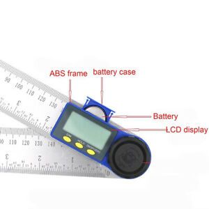200mm Digital Angle Finder LCD Display Protractor 360 Degree Measurement Ruler