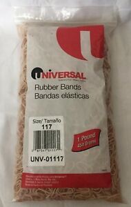 Universal® Rubber Bands, Size 117, 7 x 1/8, 210 Bands/1lb Pack 087547011171