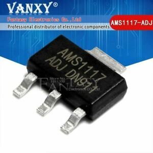 50PCS AMS1117-ADJ SOT223 AMS1117-ADJ SOT-223 VOLTAGE REGULATOR SMD new and origi