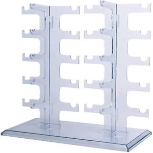Sunglasses Rack Stand Holder Display Clear Plastik 2 Rows 20 Pairs Capacity