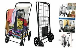 Metal Folding Grocery cart (Iron), Large Capacity Produce cart, Upgraded