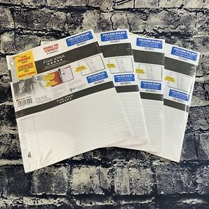 Five Star Reinforced Filler Paper, College Ruled, 100 Sheets/Pack Lot of 4