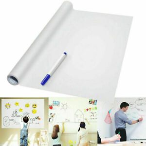 PVC Back Sticky White Board Stiker Roll Up Reusable x Message 4\ 200cm A4J2