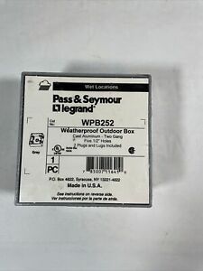 PASS &amp; SEYMOUR WPB252 - FIVE HOLE 1/2 IN. TWO GANG ALL WEATHER OUTLET BOX