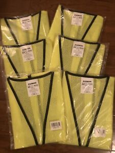Lot Of 6 Radnor High Visibility Safety Vest Type R Class 2 Size L/XL NEW