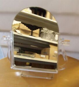 Store Display Fixtures  NEW ADJUSTABLE COUNTERTOP GLASS &amp; ACRYLIC MIRROR CHROME